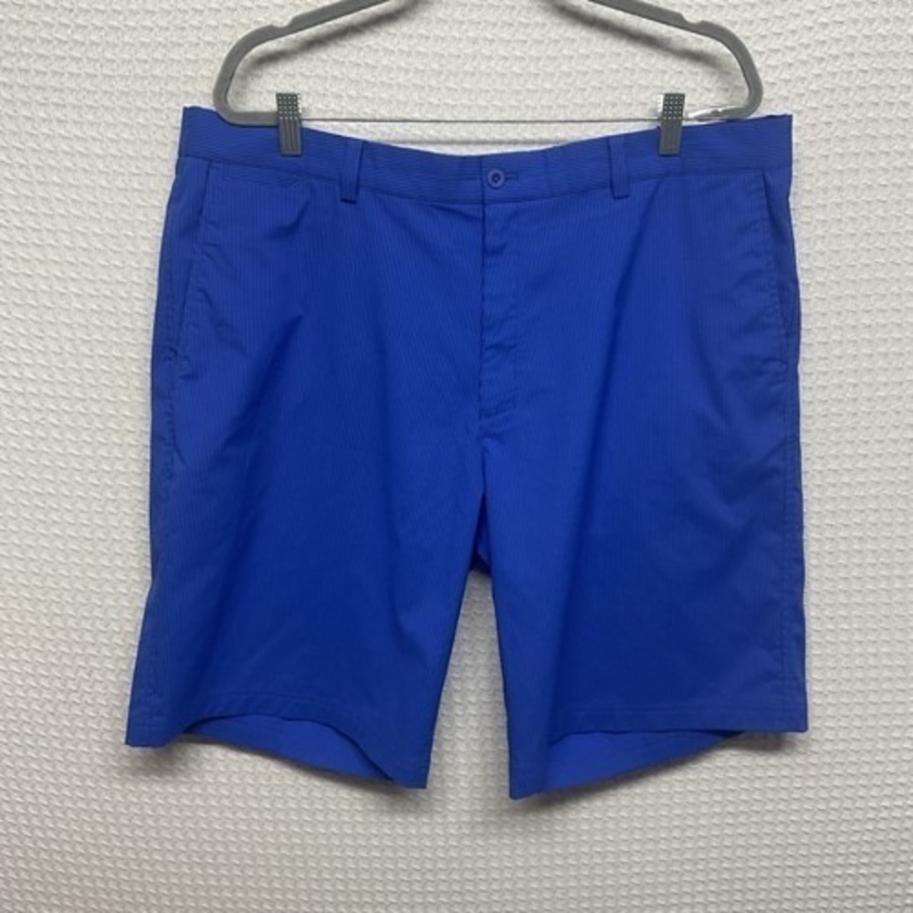 Nike Golf Tour Performance Blue Striped Dri Fit Chino Shorts Men 40 China